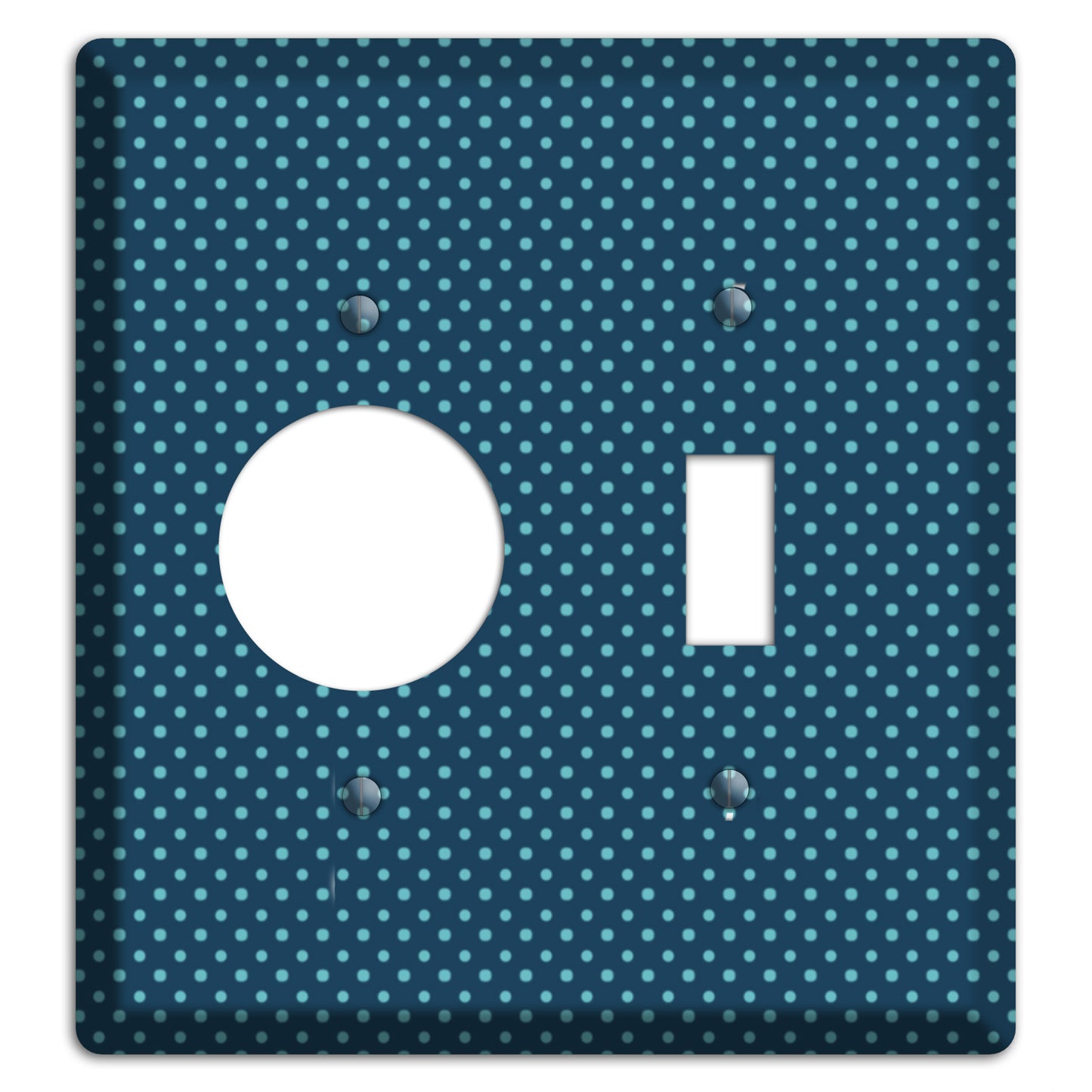 Multi Blue Tiny Polka Dots Receptacle / Toggle Wallplate