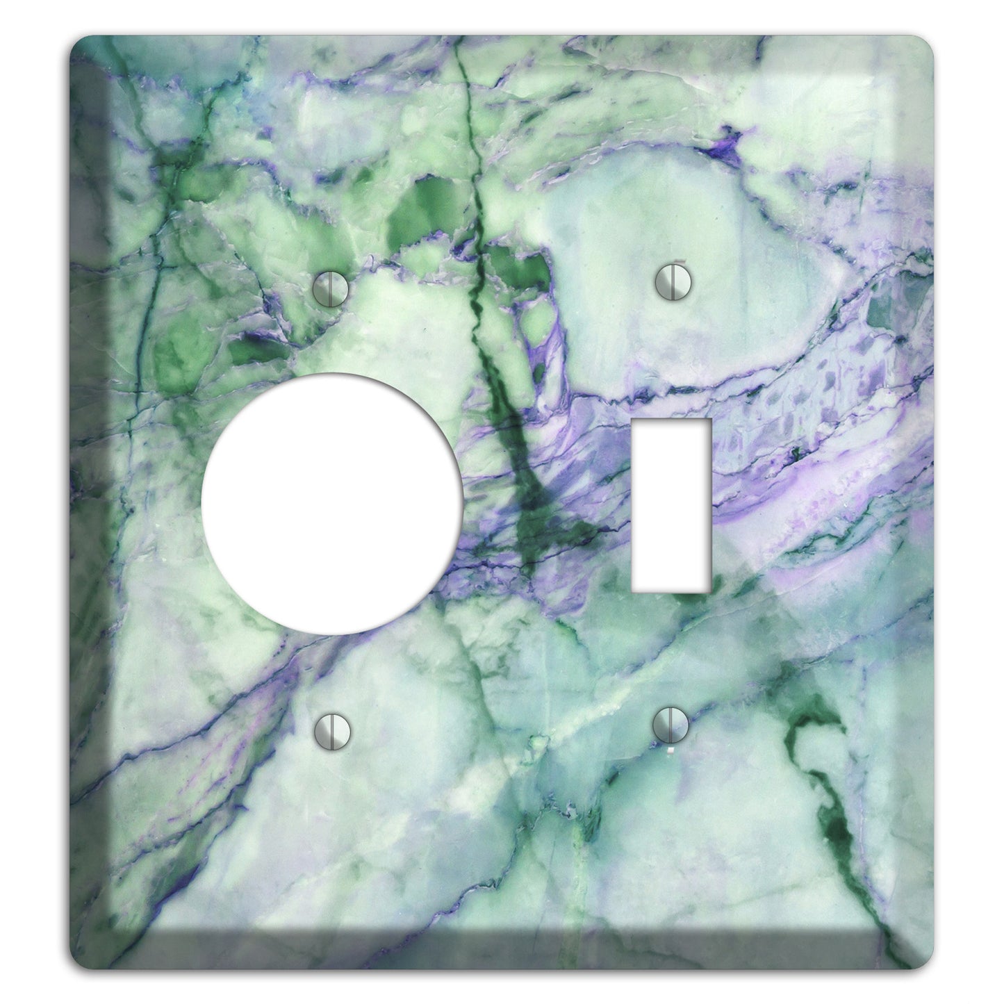 Powder Ash Marble Receptacle / Toggle Wallplate