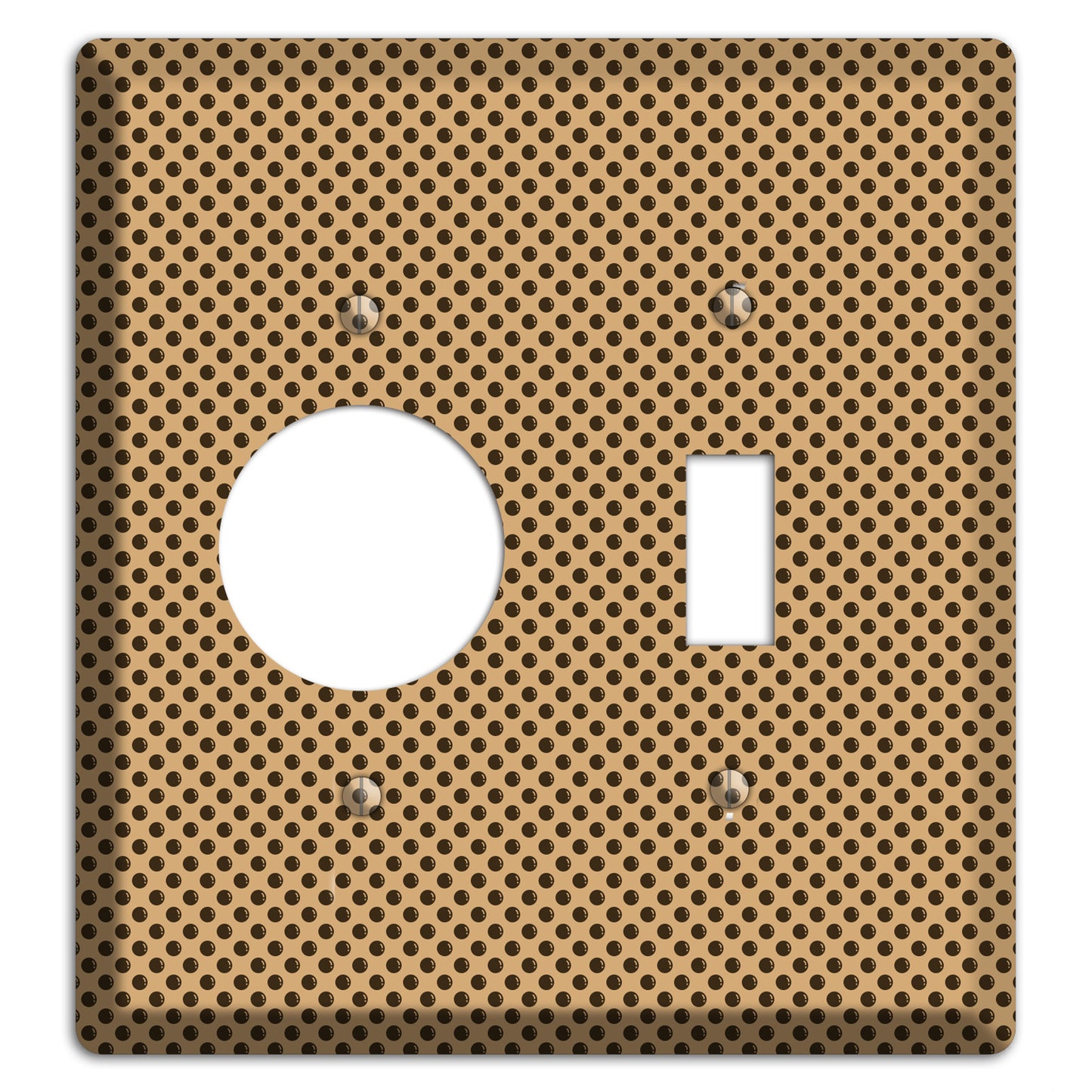 Beige with Brown Polka Dots Receptacle / Toggle Wallplate