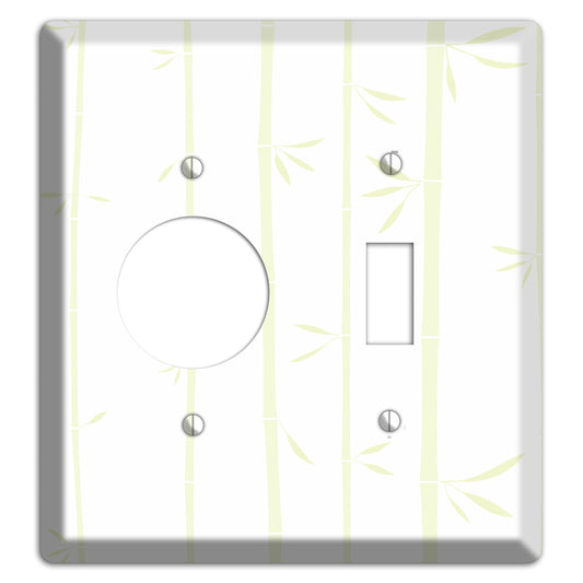 Light Green Bamboo Receptacle / Toggle Wallplate