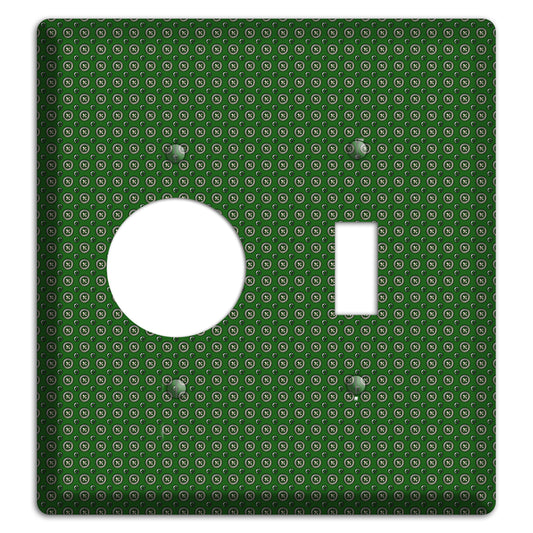 Green Concentric Dots Receptacle / Toggle Wallplate