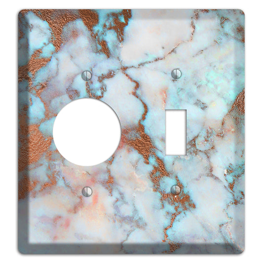 Regent St Blue Marble Receptacle / Toggle Wallplate