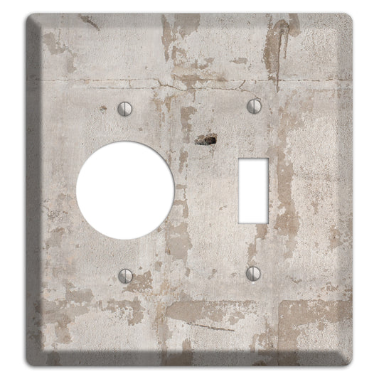 Old Concrete 4 Receptacle / Toggle Wallplate