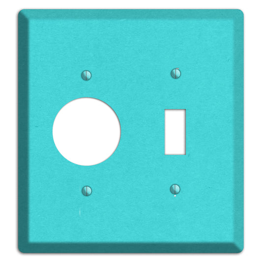 Turquoise Kraft Receptacle / Toggle Wallplate