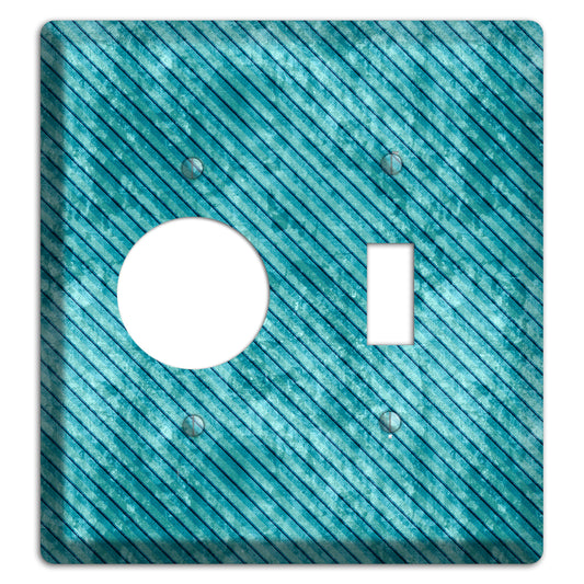 Turquoise Denim Receptacle / Toggle Wallplate