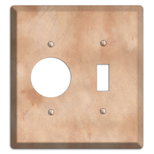 Aged Paper 4 Receptacle / Toggle Wallplate