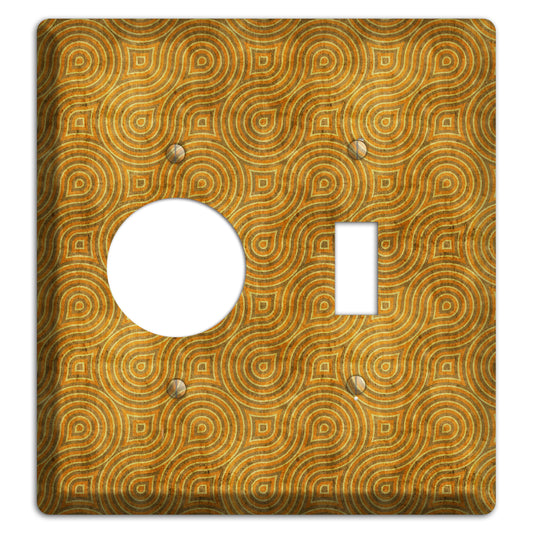 Mustard Swirl Receptacle / Toggle Wallplate