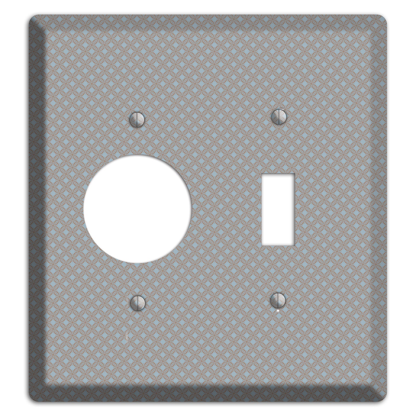 Multi Grey Lattice Receptacle / Toggle Wallplate