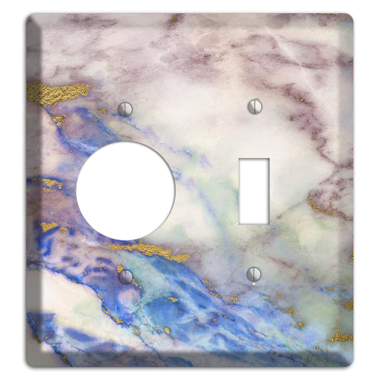 Indigo Marble Receptacle / Toggle Wallplate