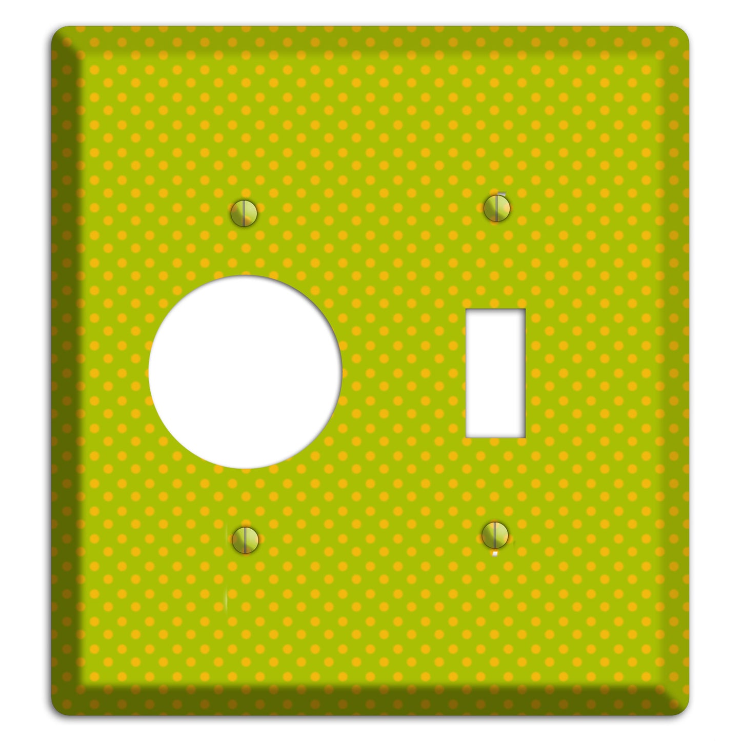 Multi Lime Tiny Polka Dots Receptacle / Toggle Wallplate