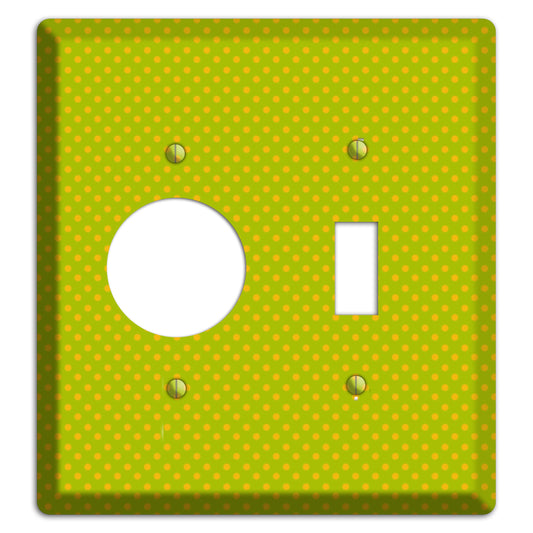 Multi Lime Tiny Polka Dots Receptacle / Toggle Wallplate