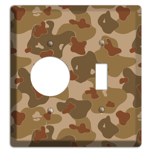 Earth Brown Camo Receptacle / Toggle Wallplate