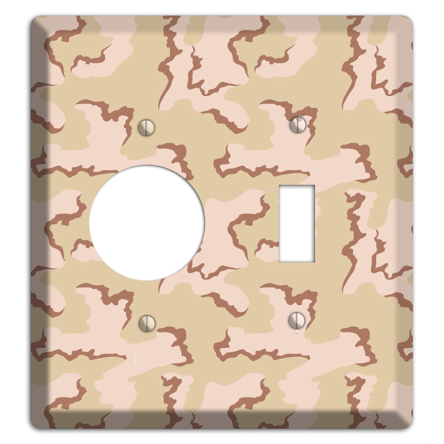 Coffee Stain Camo Receptacle / Toggle Wallplate