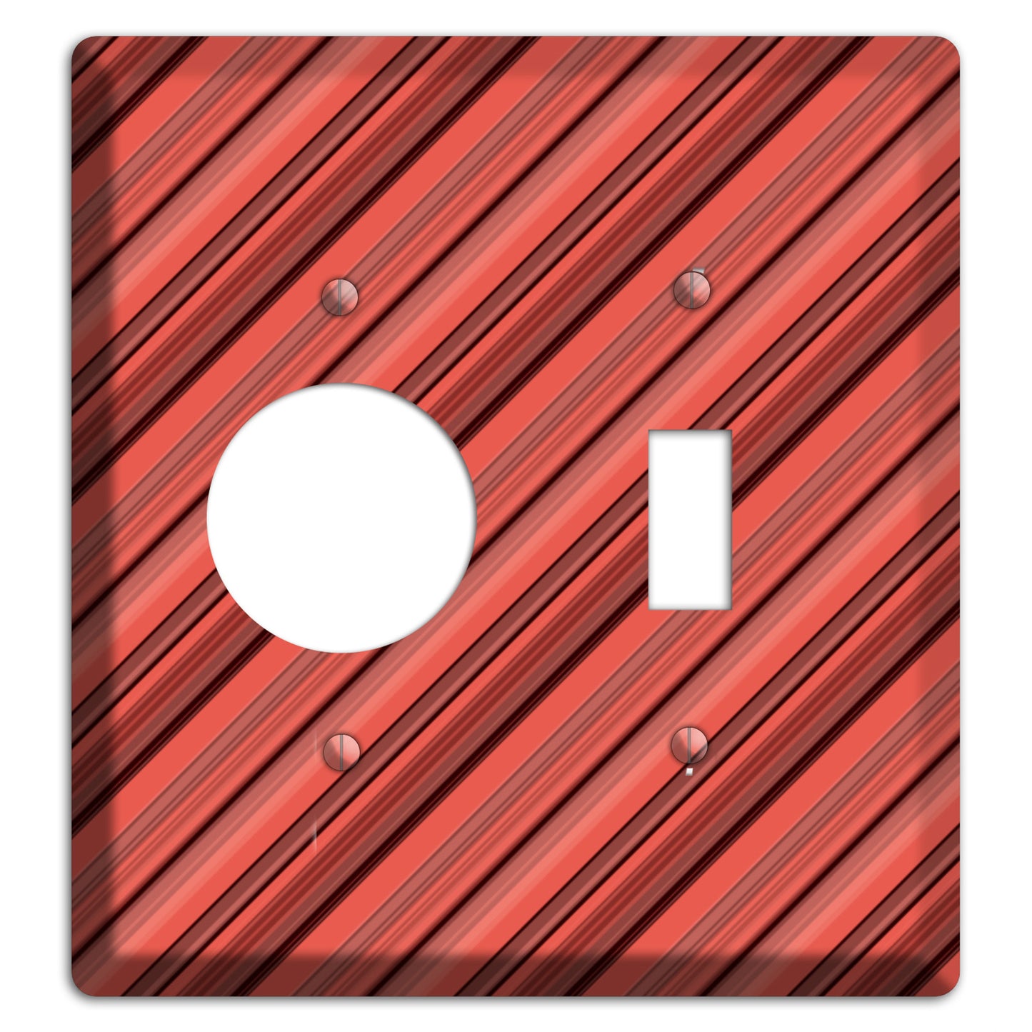 Red Stripes 2 Receptacle / Toggle Wallplate