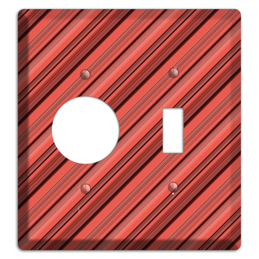 Red Stripes 2 Receptacle / Toggle Wallplate