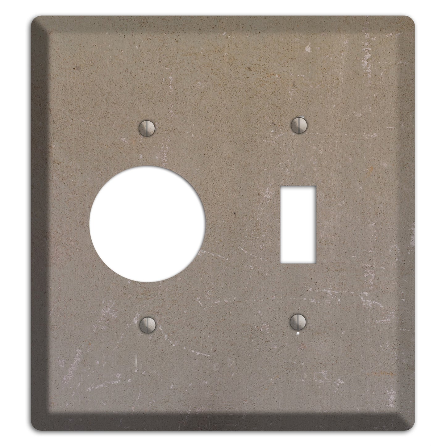 Old Concrete 6 Receptacle / Toggle Wallplate