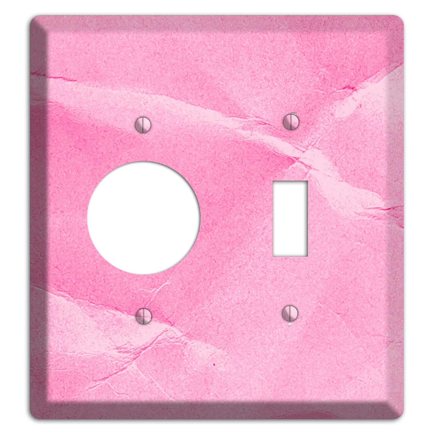 Carnation Pink Texture Receptacle / Toggle Wallplate