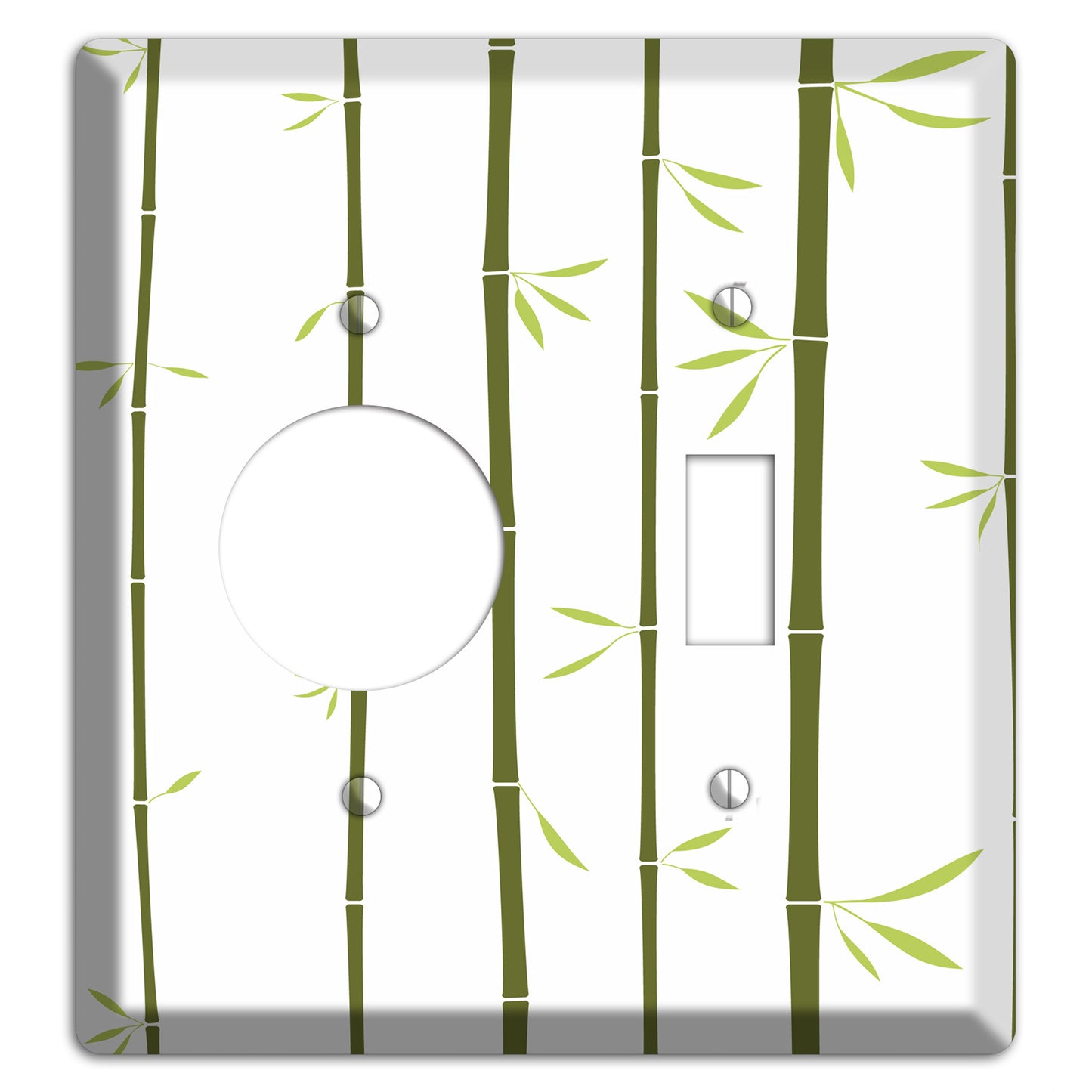 Green Bamboo Receptacle / Toggle Wallplate