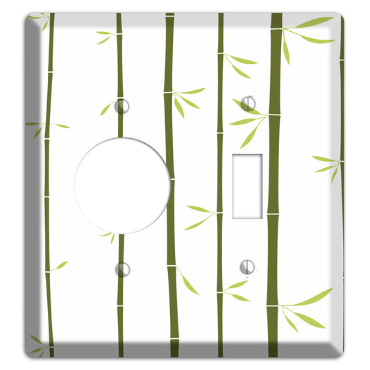 Green Bamboo Receptacle / Toggle Wallplate