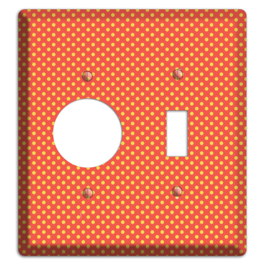 Orange Multi Tiny Polka Dots Receptacle / Toggle Wallplate