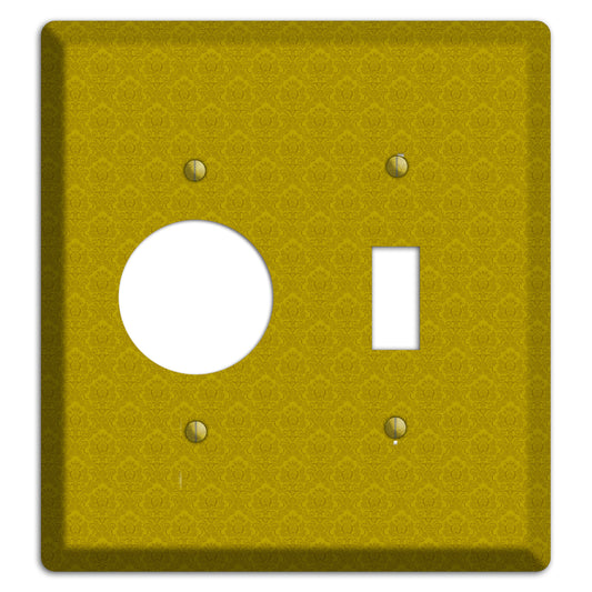 Mustard Cartouche Receptacle / Toggle Wallplate