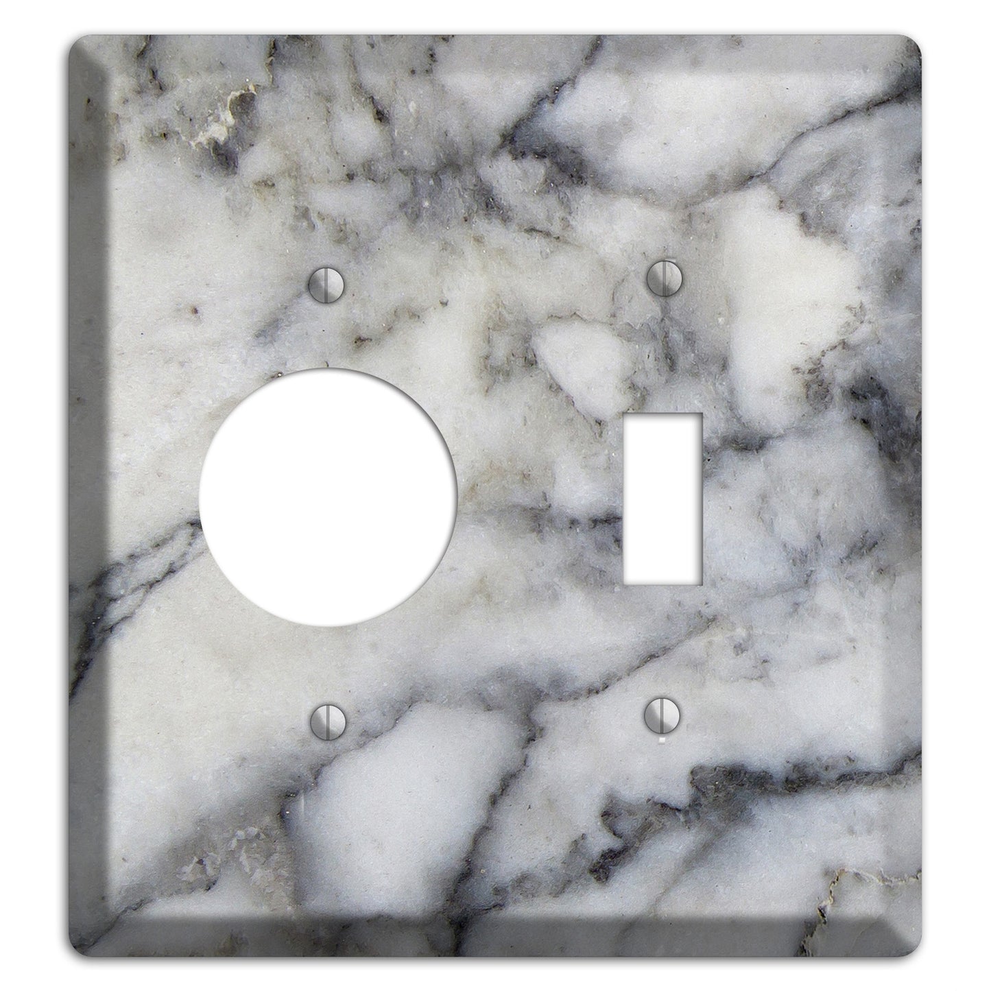 Mid Gray Marble Receptacle / Toggle Wallplate