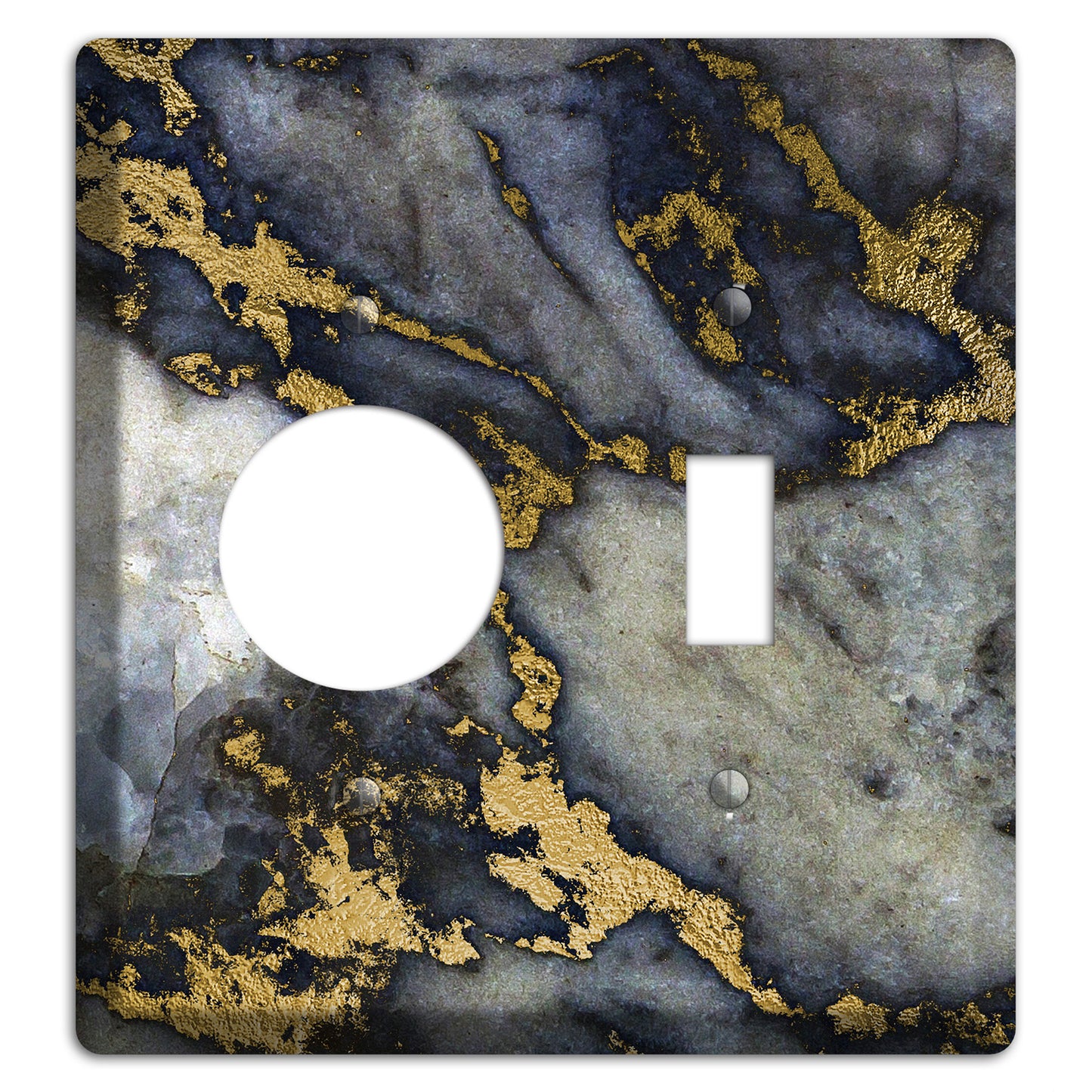 Shark Marble Receptacle / Toggle Wallplate