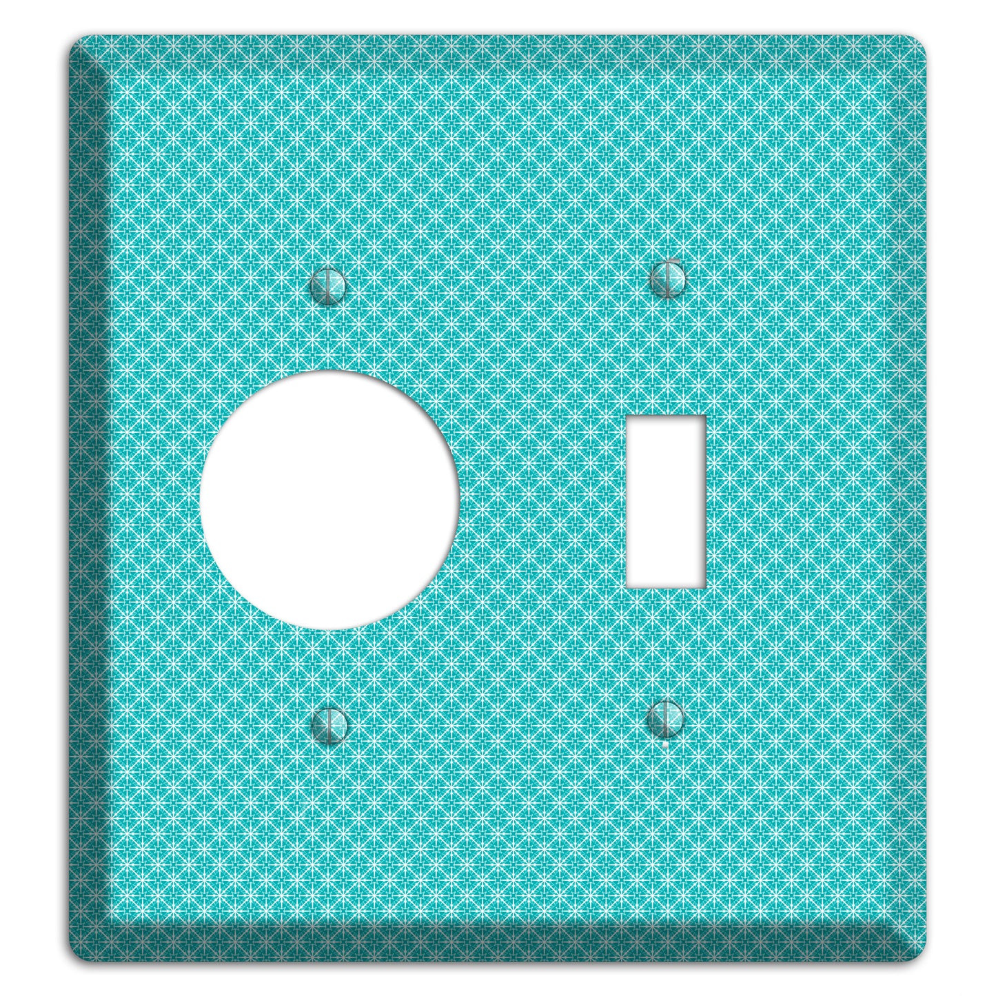 Turquoise Tiny Arabesque Receptacle / Toggle Wallplate