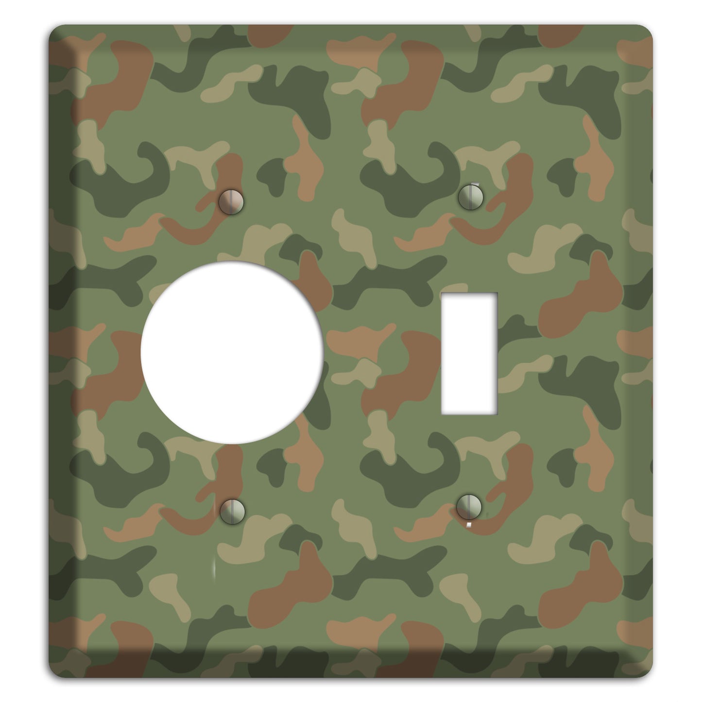 Jungle Green Camo Receptacle / Toggle Wallplate