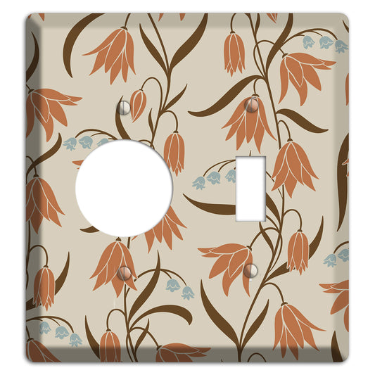 Spring Floral 1 Receptacle / Toggle Wallplate