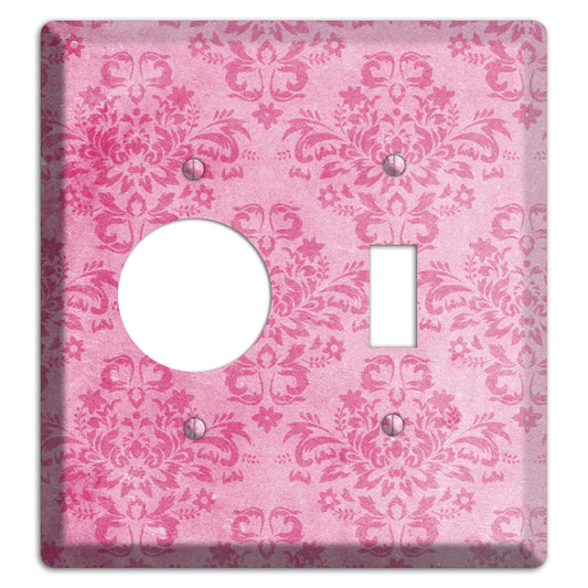 Beauty Bush Pink Texture Receptacle / Toggle Wallplate