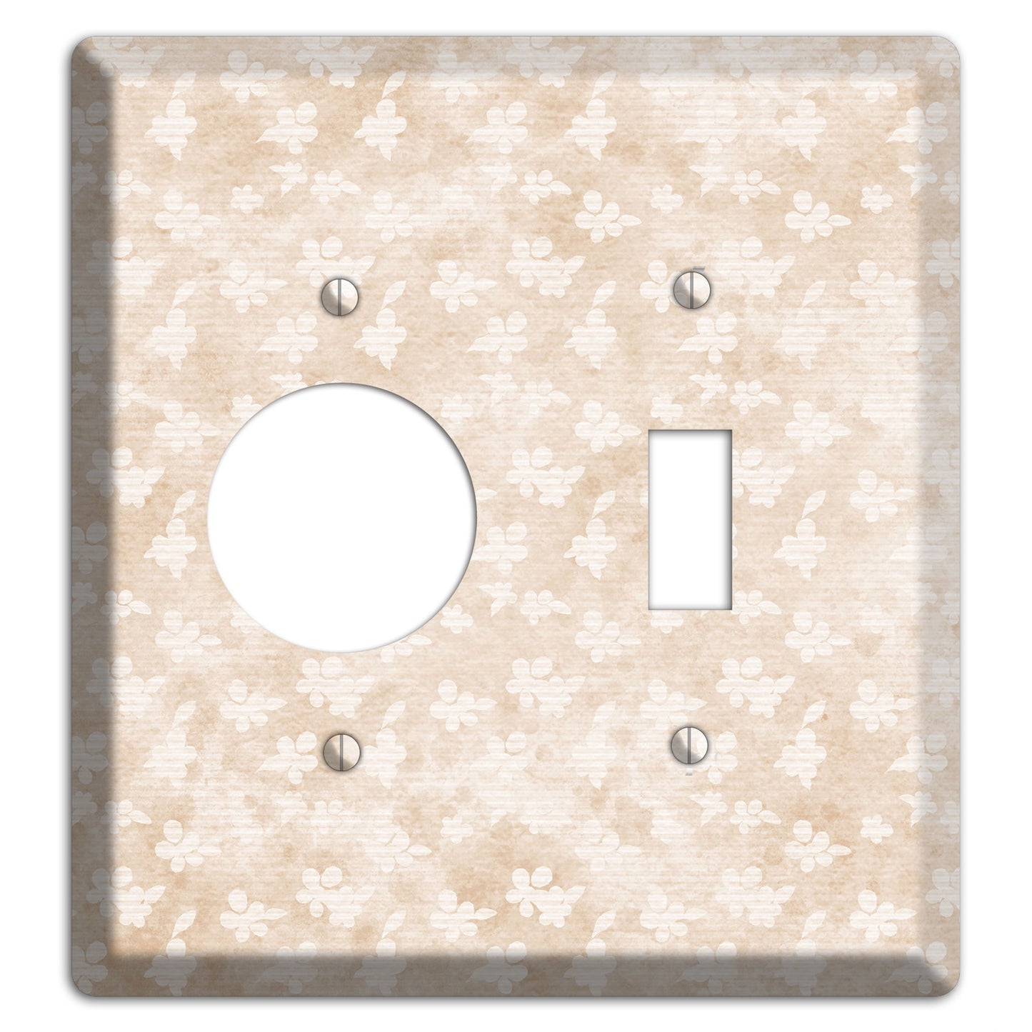 White Linen Neutral Texture Receptacle / Toggle Wallplate