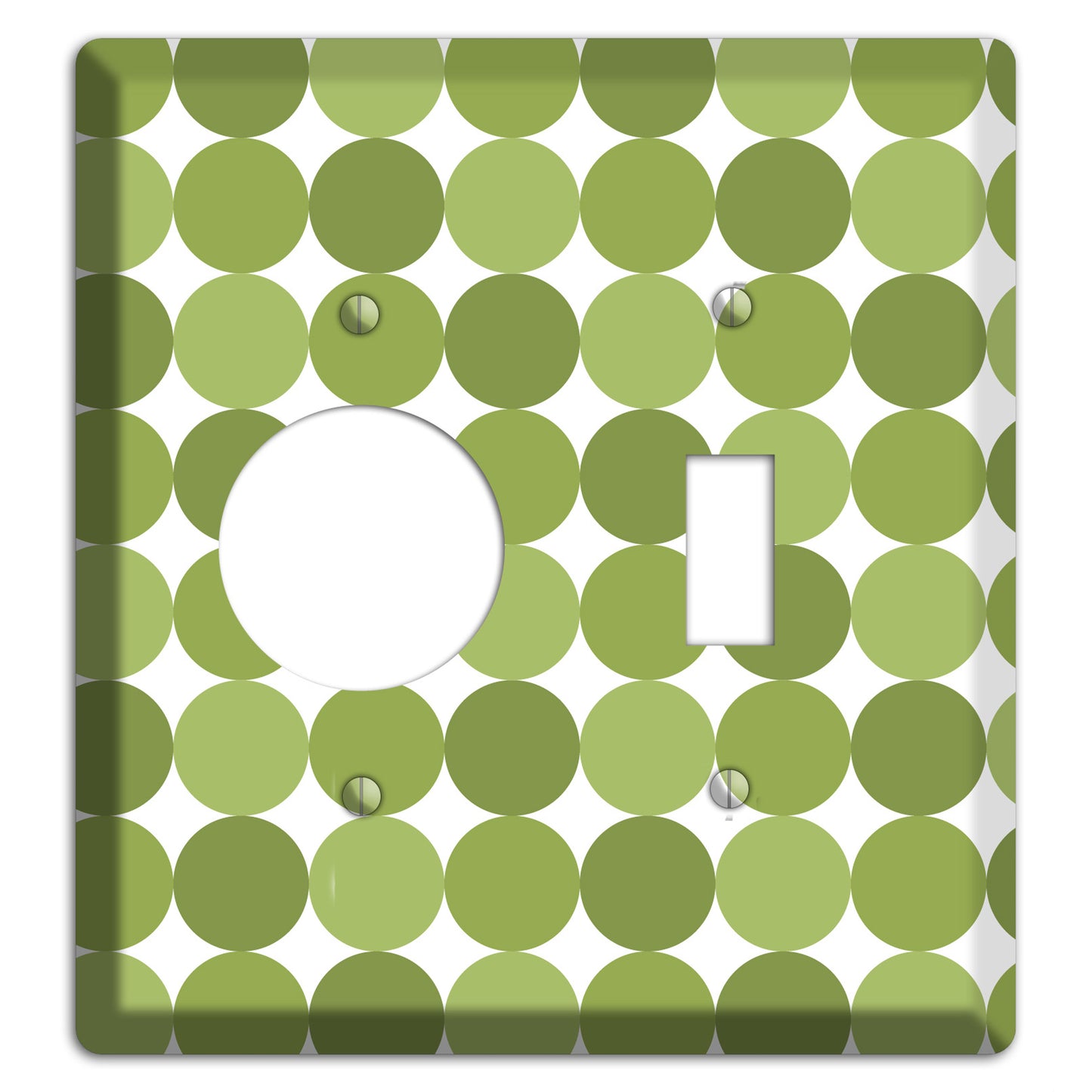 Multi Olive Tiled Dots Receptacle / Toggle Wallplate