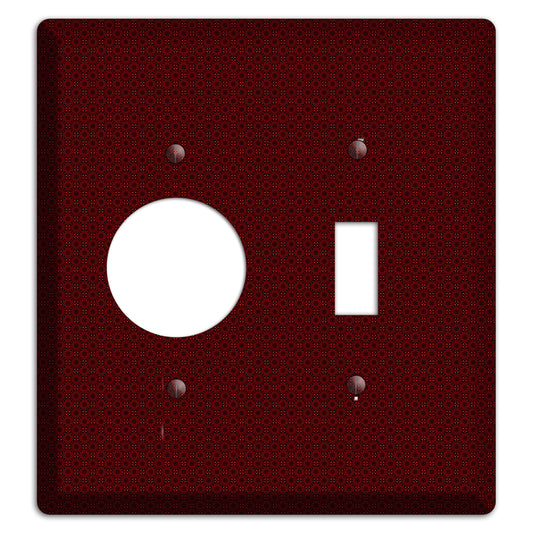 Maroon Tiny Checkered Foulard Receptacle / Toggle Wallplate