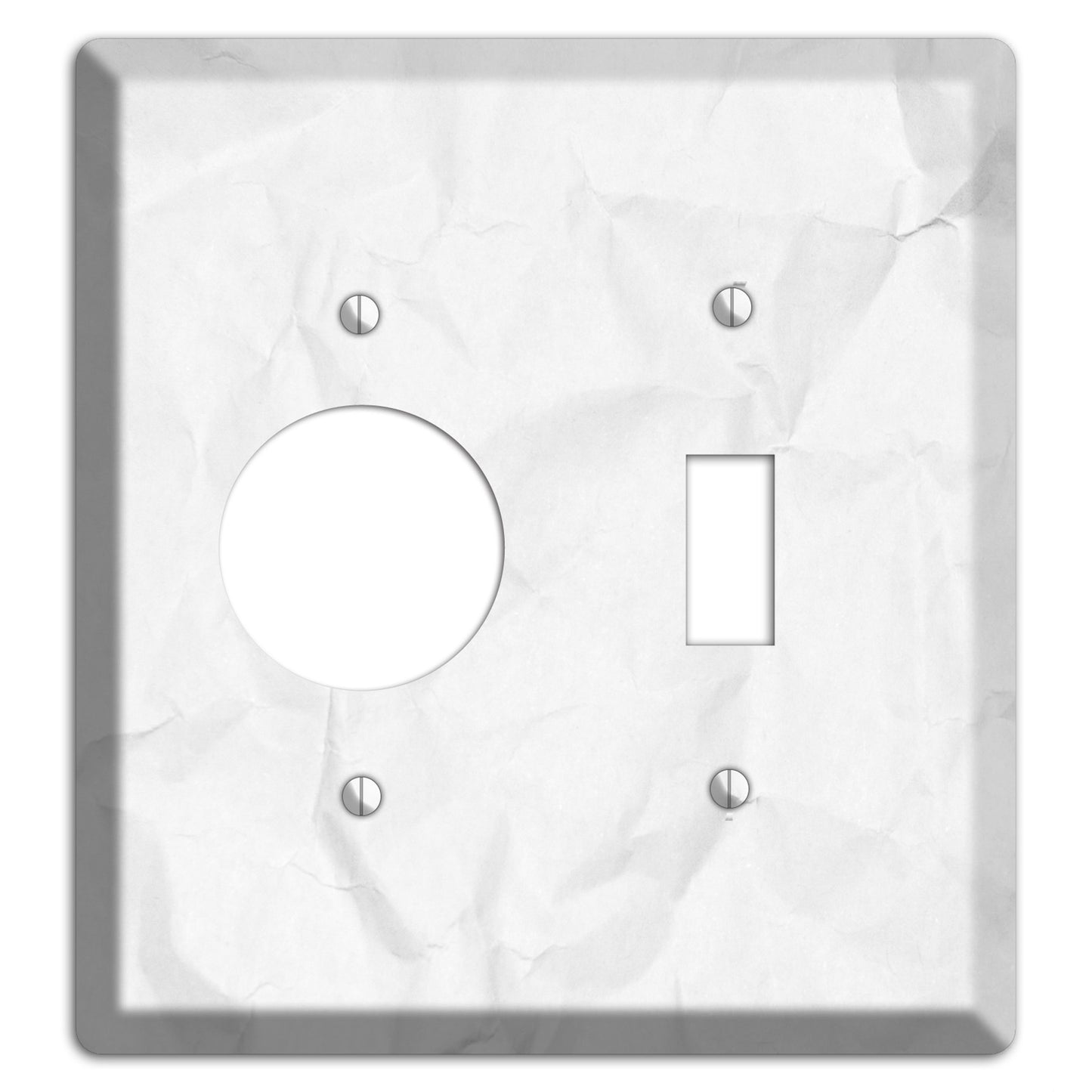 Seashell Crinkled Paper Receptacle / Toggle Wallplate