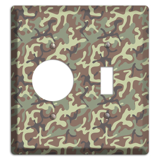 Jungle 1948 Camo Receptacle / Toggle Wallplate