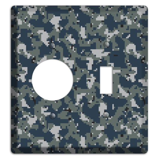 Navy 2007 Camo Receptacle / Toggle Wallplate