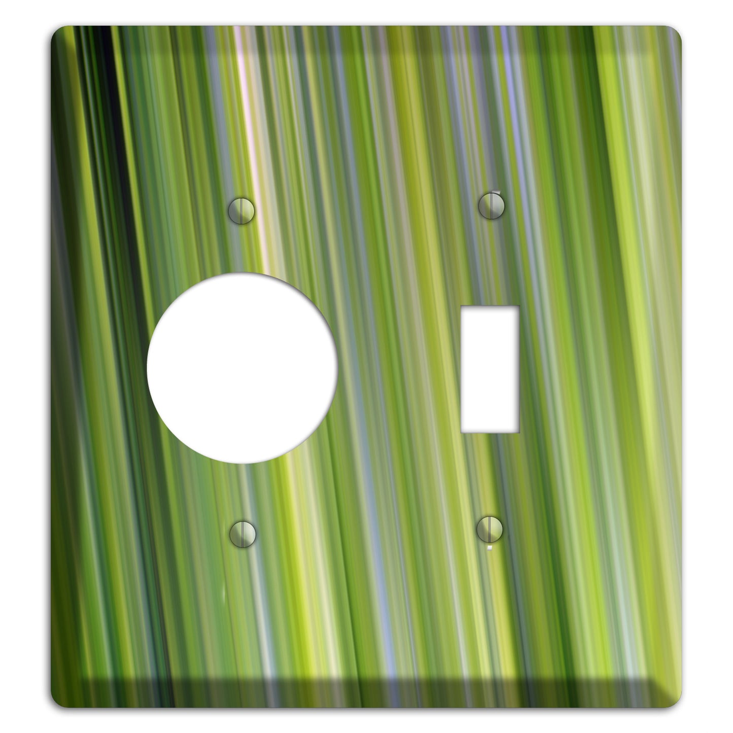 Green Ray of Light Receptacle / Toggle Wallplate