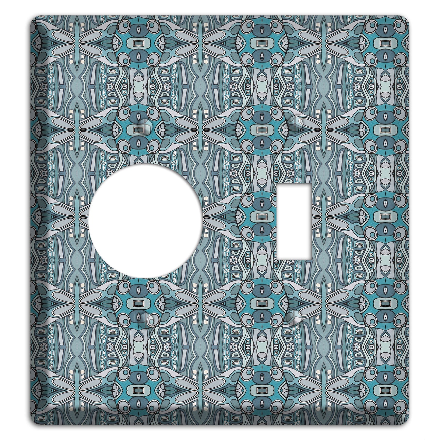 Blue Tapestry Receptacle / Toggle Wallplate