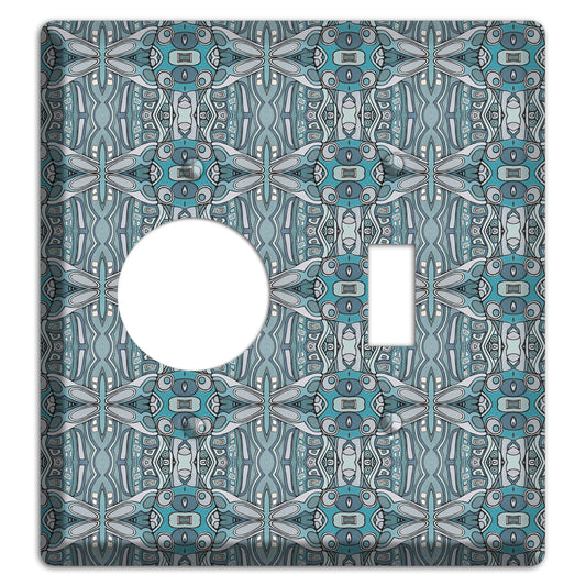 Blue Tapestry Receptacle / Toggle Wallplate