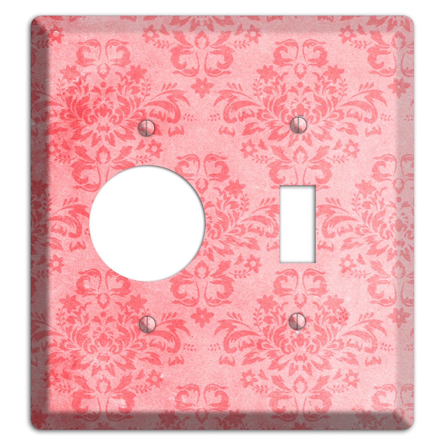 Rose Bud Soft Coral Receptacle / Toggle Wallplate