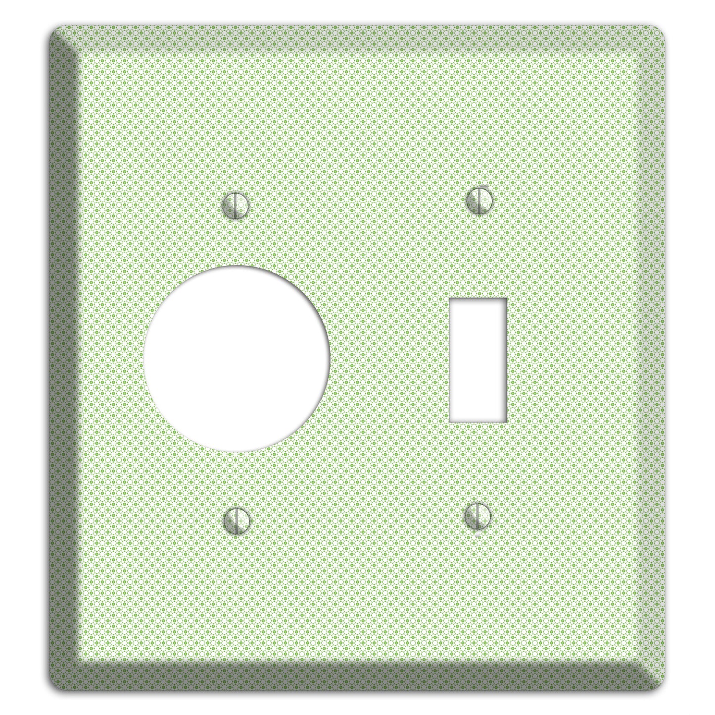 Light Green Tiny Geometric Receptacle / Toggle Wallplate