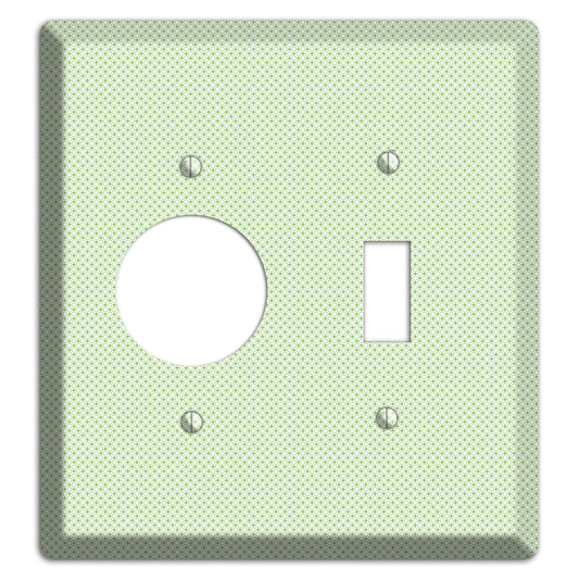 Light Green Tiny Geometric Receptacle / Toggle Wallplate