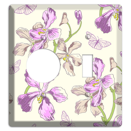 Orchid Receptacle / Toggle Wallplate