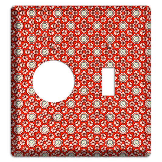 Red Foulard 3 Receptacle / Toggle Wallplate