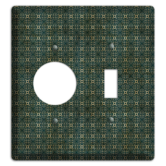 Dark Green Grunge Tapestry Receptacle / Toggle Wallplate