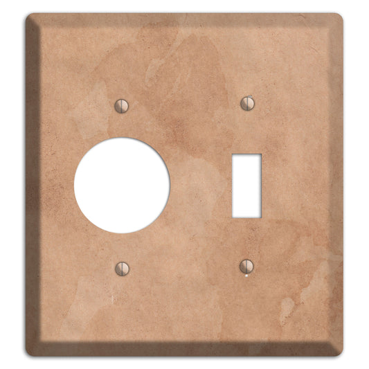 Aged Paper 3 Receptacle / Toggle Wallplate