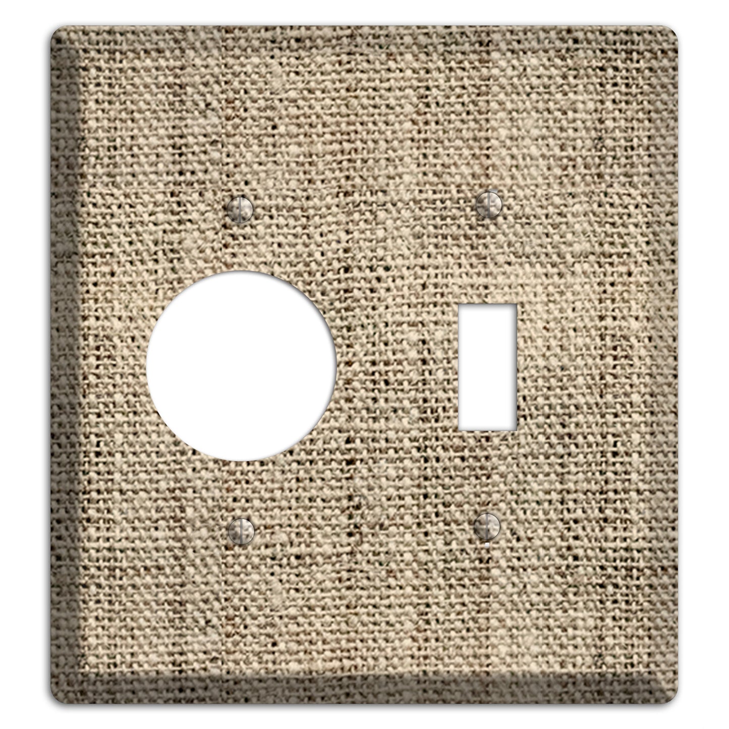 Hillary Burlap Receptacle / Toggle Wallplate