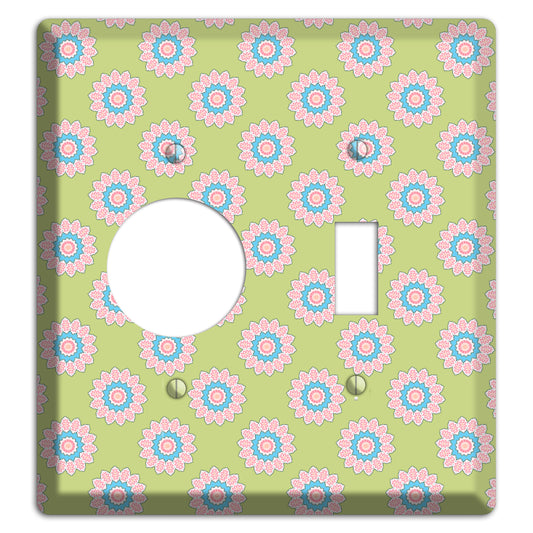 Lime with Suzani Dots Receptacle / Toggle Wallplate