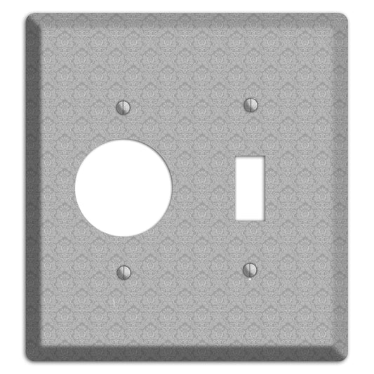 Light Grey Cartouche Receptacle / Toggle Wallplate